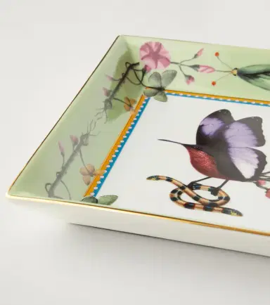 La DoubleJ Butterbird porcelain decorative tray by Beto Val | Thumbnail 2