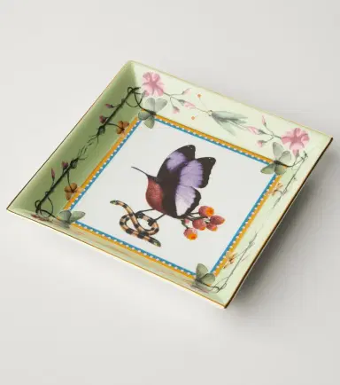 La DoubleJ Butterbird porcelain decorative tray by Beto Val | Thumbnail 4