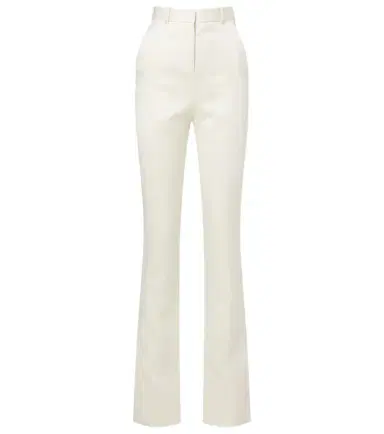 Calvin Klein Collection Lucia high-rise wool and silk slim pants | Thumbnail 1 Calvin Klein Collection Lucia high-rise wool and silk slim pants | Thumbnail 1