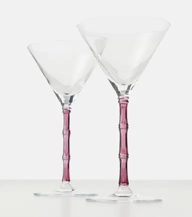 La DoubleJ Bamboo set of 2 martini glasses | Thumbnail 3