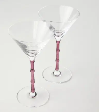 La DoubleJ Bamboo set of 2 martini glasses | Thumbnail 4
