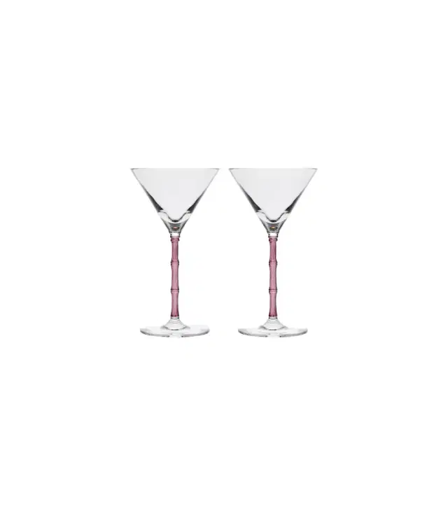 La DoubleJ Bamboo set of 2 martini glasses