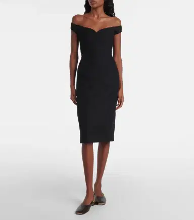 Calvin Klein Collection Bonny wool and linen-blend midi dress | Thumbnail 6 Calvin Klein Collection Bonny wool and linen-blend midi dress | Thumbnail 6