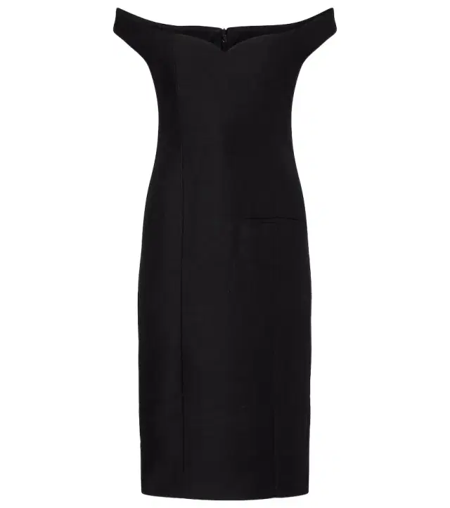 Bonny wool and linen-blend midi dress