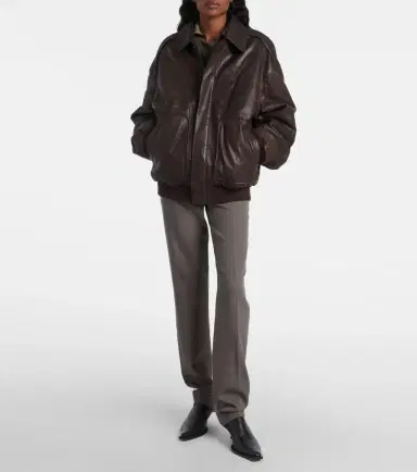Calvin Klein Collection Johnson leather bomber jacket | Thumbnail 5