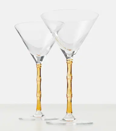 La DoubleJ Bamboo set of 2 martini glasses | Thumbnail 2