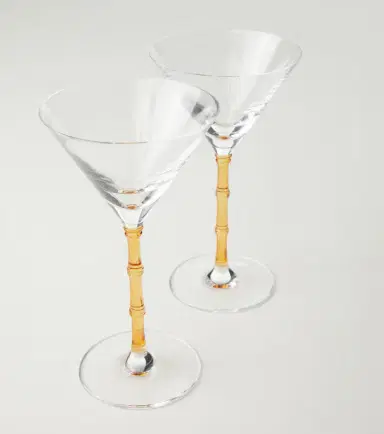 La DoubleJ Bamboo set of 2 martini glasses | Thumbnail 4