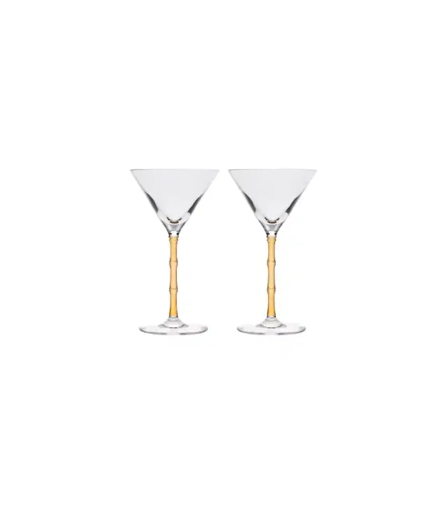 La DoubleJ Bamboo set of 2 martini glasses
