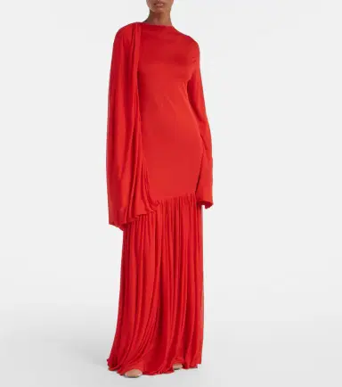 Calvin Klein Collection Sara draped jersey gown | Thumbnail 4
