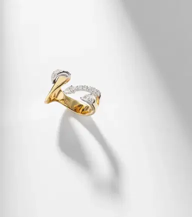 YEPREM Golden Strada 18kt gold ring with diamonds | Thumbnail 5