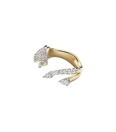 YEPREM Golden Strada 18kt gold ring with diamonds | Thumbnail 1