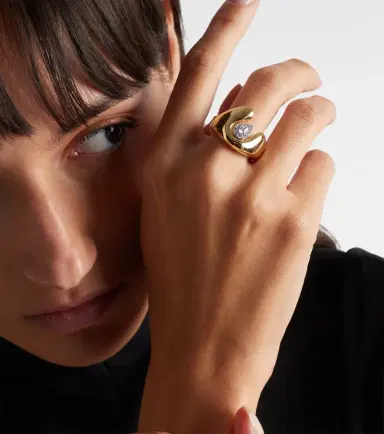 YEPREM Golden Strada 18kt gold ring with diamonds | Thumbnail 2 YEPREM Golden Strada 18kt gold ring with diamonds | Thumbnail 2