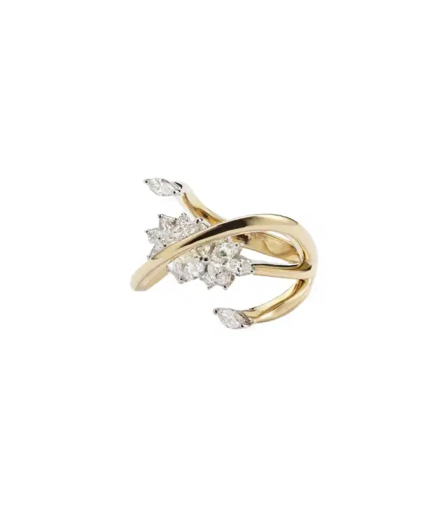 YEPREM Golden Strada 18kt yellow and white gold ring with diamonds