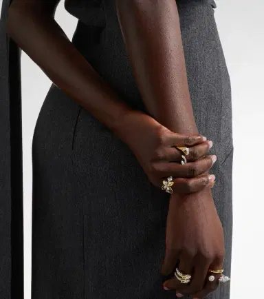 YEPREM Golden Strada 18kt gold ring with diamonds | Thumbnail 3