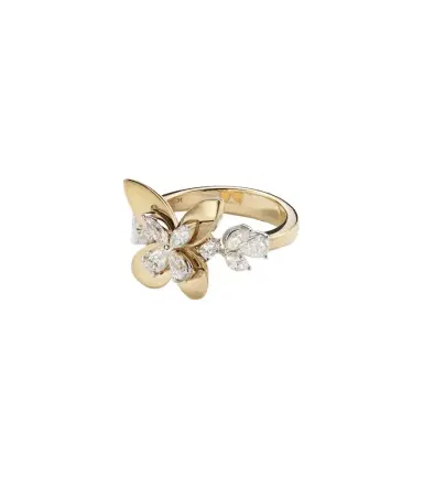 YEPREM Golden Strada 18kt gold ring with diamonds | Thumbnail 1