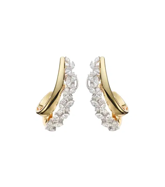 Yeprem Golden Strada 18kt yellow and white gold earrings with diamonds