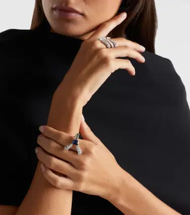 YEPREM Reign Supreme 18kt white gold ring with sapphire and diamonds | Thumbnail 2