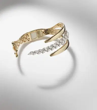 YEPREM Golden Strada 18kt yellow and white gold cuff bracelet with diamonds | Thumbnail 4 YEPREM Golden Strada 18kt yellow and white gold cuff bracelet with diamonds | Thumbnail 4