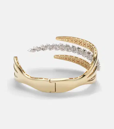 YEPREM Golden Strada 18kt yellow and white gold cuff bracelet with diamonds | Thumbnail 5 YEPREM Golden Strada 18kt yellow and white gold cuff bracelet with diamonds | Thumbnail 5