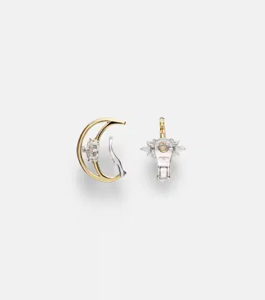 YEPREM Golden Strada 18kt yellow and white gold earrings with diamonds | Thumbnail 2 YEPREM Golden Strada 18kt yellow and white gold earrings with diamonds | Thumbnail 2