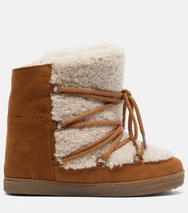 Isabel Marant Nowles shearling and suede snow boots | Thumbnail 2 Isabel Marant Nowles shearling and suede snow boots | Thumbnail 2