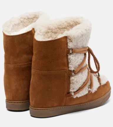 Isabel Marant Nowles shearling and suede snow boots | Thumbnail 3 Isabel Marant Nowles shearling and suede snow boots | Thumbnail 3