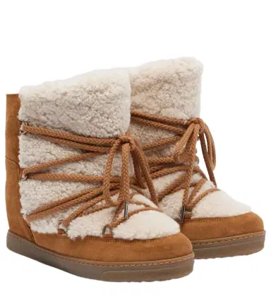 Isabel Marant Nowles shearling and suede snow boots | Thumbnail 1 Isabel Marant Nowles shearling and suede snow boots | Thumbnail 1