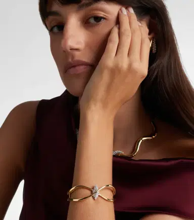 YEPREM Golden Strada 18kt yellow and white gold cuff bracelet with diamonds | Thumbnail 2 YEPREM Golden Strada 18kt yellow and white gold cuff bracelet with diamonds | Thumbnail 2