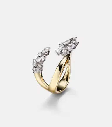 YEPREM Golden Strada 18kt yellow and white gold ring with diamonds | Thumbnail 2