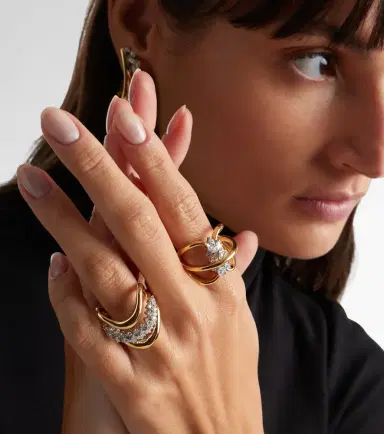 YEPREM Golden Strada 18kt gold ring with diamonds | Thumbnail 2 YEPREM Golden Strada 18kt gold ring with diamonds | Thumbnail 2