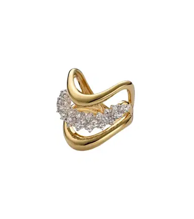 YEPREM Golden Strada 18kt gold ring with diamonds | Thumbnail 1 YEPREM Golden Strada 18kt gold ring with diamonds | Thumbnail 1