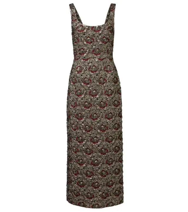 Ravenna jacquard midi dress
