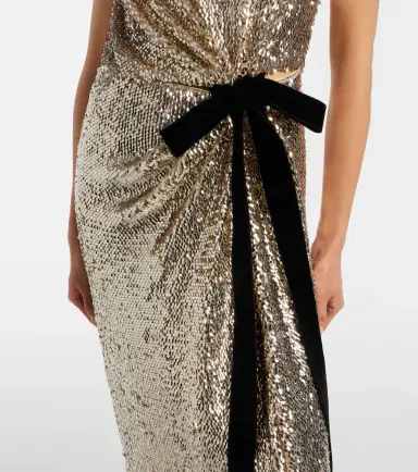 Simkhai Felicity draped sequined gown | Thumbnail 3