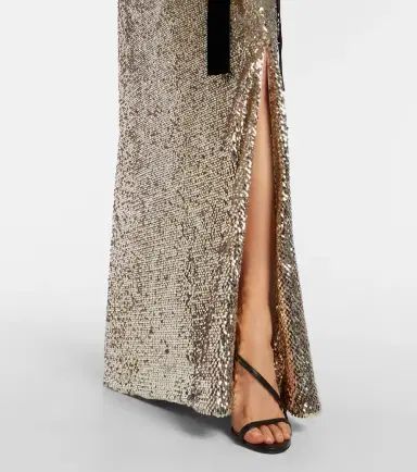 Simkhai Felicity draped sequined gown | Thumbnail 6