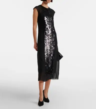 Joseph Boulle sequined chiffon midi dress | Thumbnail 2 Joseph Boulle sequined chiffon midi dress | Thumbnail 2