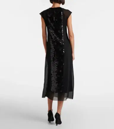 Joseph Boulle sequined chiffon midi dress | Thumbnail 4 Joseph Boulle sequined chiffon midi dress | Thumbnail 4