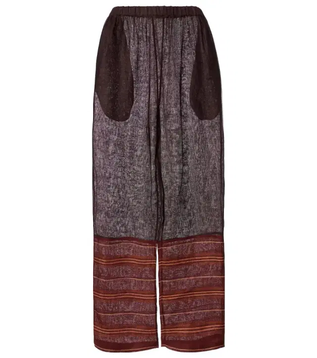 Tory Burch Striped cropped linen pants