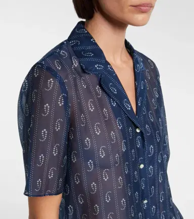 Tory Burch Printed cotton and silk shirt | Thumbnail 4 Tory Burch Printed cotton and silk shirt | Thumbnail 4