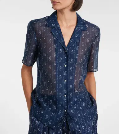 Tory Burch Printed cotton and silk shirt | Thumbnail 5 Tory Burch Printed cotton and silk shirt | Thumbnail 5