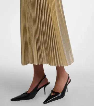 Joseph Essai silk-blend lamé midi skirt | Thumbnail 5