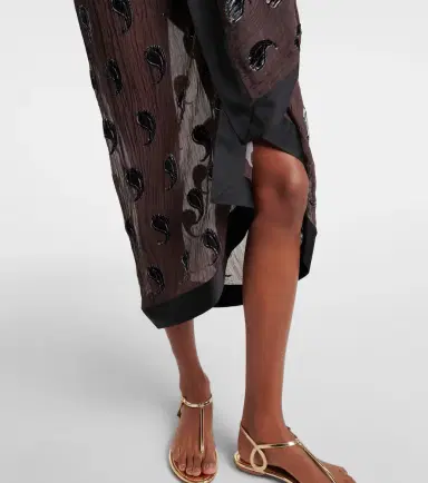 Tory Burch Paisley silk-blend beach cover-up | Thumbnail 4