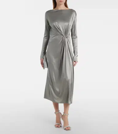 Tory Burch Gathered jersey midi dress | Thumbnail 4