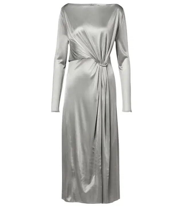 Gathered jersey midi dress
