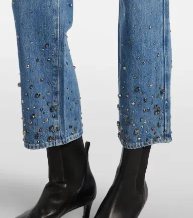 7 For All Mankind Calie embellished cropped straight jeans | Thumbnail 7