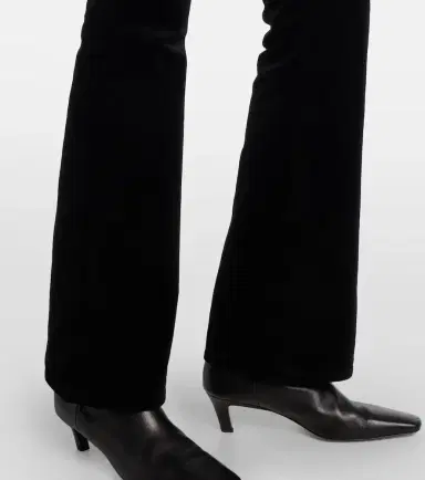7 For All Mankind Leggy Bootcut mid-rise cotton-blend velvet bootcut pants | Thumbnail 4