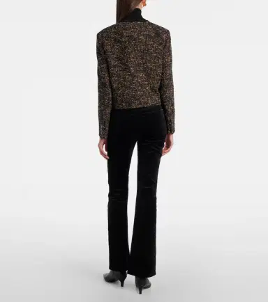 7 For All Mankind Leggy Bootcut mid-rise cotton-blend velvet bootcut pants | Thumbnail 5
