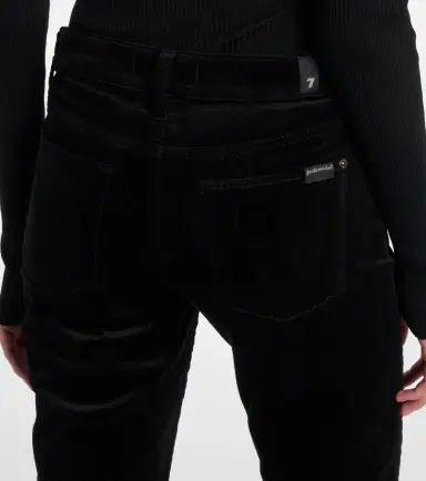 7 For All Mankind Leggy Bootcut mid-rise cotton-blend velvet bootcut pants | Thumbnail 6