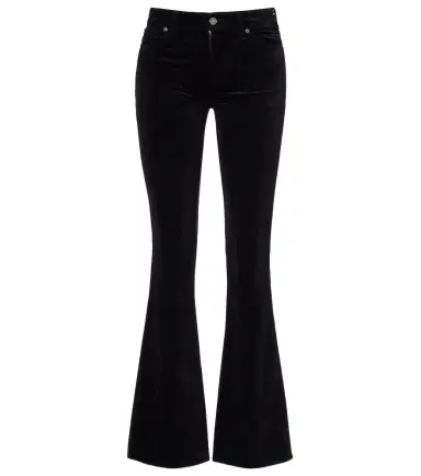 7 For All Mankind Leggy Bootcut mid-rise cotton-blend velvet bootcut pants | Thumbnail 1