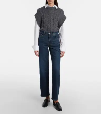 7 For All Mankind Stovepipe Straight mid-rise straight jeans | Thumbnail 3 7 For All Mankind Stovepipe Straight mid-rise straight jeans | Thumbnail 3