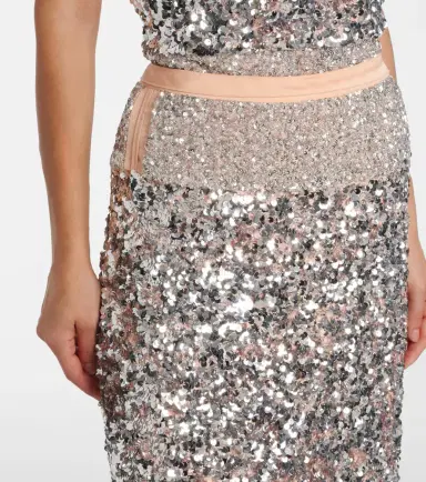 Rabanne Sequined jersey midi skirt | Thumbnail 2